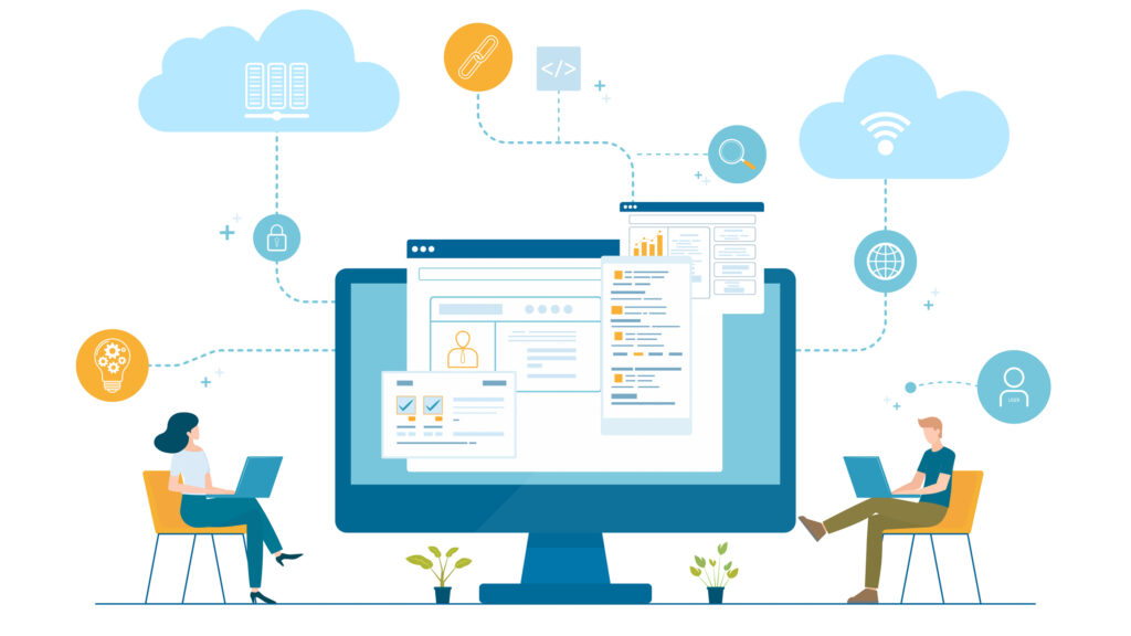 The background of collaborative work on digital platforms that connect users and cloud computing technology, including data storage and sharing. The background of collaborative work on digital platforms that connect users and cloud computing technology, including data storage and sharing.