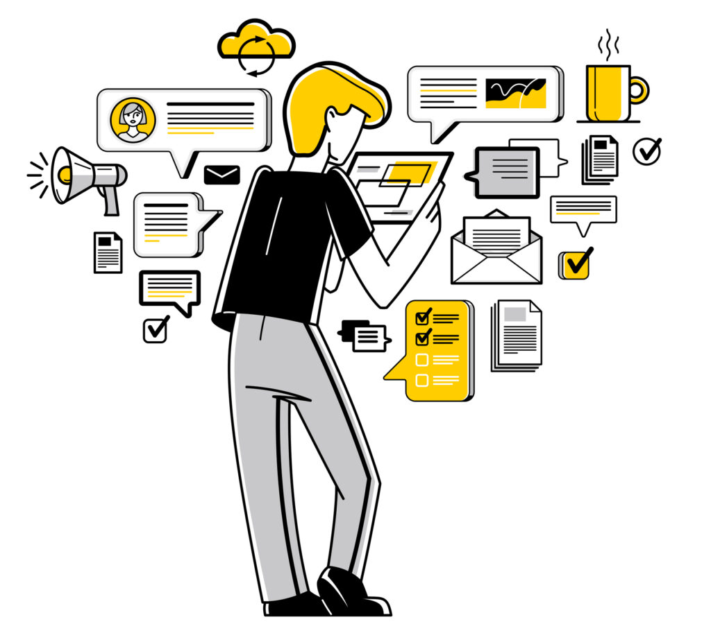 Working online person doing some creative job vector outline illustration, remote virtual working freelancer or a part of coworking team. Working online person doing some creative job vector outline illustration, remote virtual working freelancer or a part of coworking team.